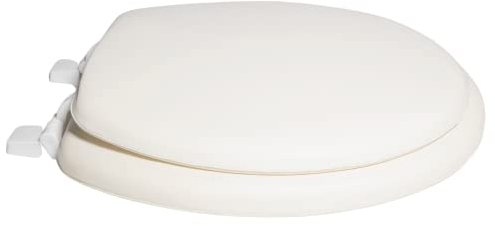 Centoco Toilet Seat Round, Soft Cushioned Vinyl Toilet Seat, DSHPS20-106 HPS20-106, Bone