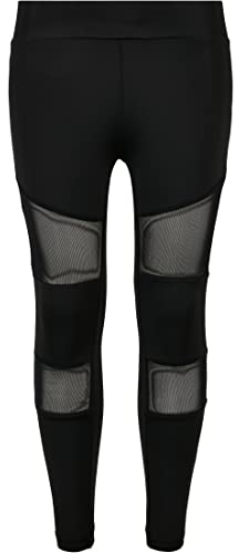 Urban Classics Mädchen Leggings Girls Tech Mesh Leggings Black 146/152