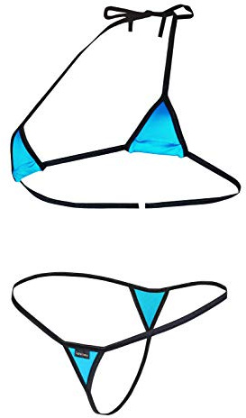 Sohimary 227 Donna Molto Mini Perizoma String Bikini XS S M 38 40 42 44 Blu