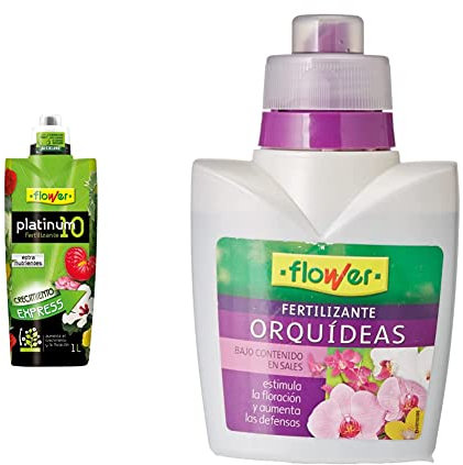 Flower Fertilizante Líquido Platinum 10, 1000 ml & Abono Líquido Orquídeas, 300 ml
