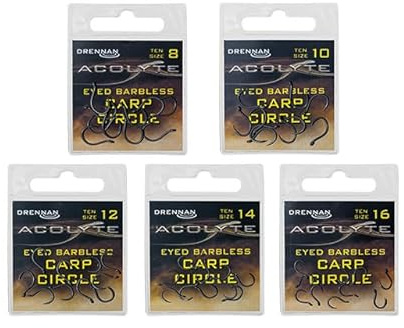 Drennan Acolyte Eyed Barbless Carp Circle (Size 14)