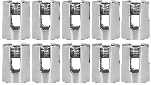 Kreuzkabelklemme, 10 Stück, Kabelgeländer, Kreuzkabelklemme aus Edelstahl 316, Drahtseilklemmen, Geeignet Für Drahtseile Mit Weniger Als 8 Mm, Drahtgitter-Sets