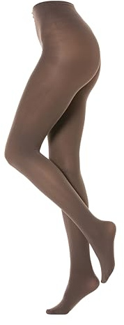 Gi&Gi Medias Panty Opacas para Mujer, 50 Denier, Microfibra Suave, Cintura Cómoda, Colores Variados (FR/ES, Letras, S, M, Regular, Regular, marrón)
