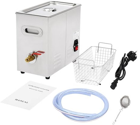 Ultrasonic Cleaner 6.5-30L Stainless Steel Ultra Sonic Bath Cleaning Machine 3 Modes 350W 40KHz efficient cleaning (6.5L)
