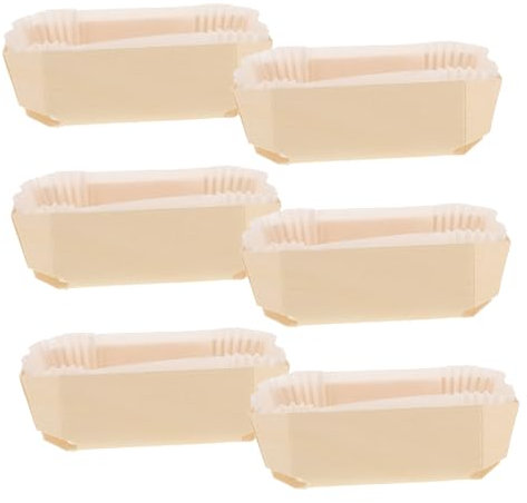 KOCKSHION Wooden Paper Loaf Pan Baking Mold for Bread Cupcake Liners Kitchen Baking Mold Use