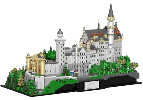 RCARTOYRTR Deutschland Schloss Neuschwanstein Klemmbausteinen, 1:30 Weltarchitektur-Modellbaukasten, Geschenk und Spielzeug für Erwachsene - 6786 Teile