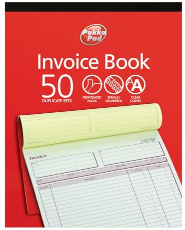 2 x 'DU8142' Pukka Pads Duplicate 50 Set Invoice Books with Carbon Sheet (214 x 273mm). (2)