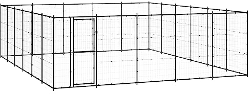 vidaXL Hundgård för utomhusbruk stål 36,3 m², hundhus, hundburar, inhägnad, hundbur, hundstaket, inhägnader, hundstaket, hundgård, hundgårdar