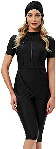 Kortärmad baddräkt Modest badkläder för kvinnor Modesty Simdräkt Rash Guard Surfdräkt Beachwear Burkini (S, S8)