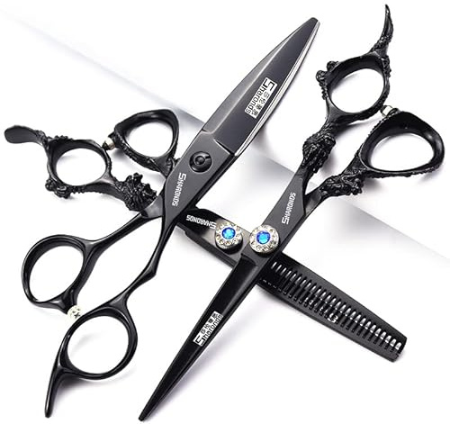 Peluquero profesional tijeras peluquero tijeras tijeras tijeras de corte de pelo tijeras de corte de pelo 6 / 7 / 8 / 9 pulgadas tijeras de y eficientes (6 inches, 3 pieces)