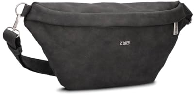Zwei Damen Hip Bag Mademoiselle.M MH80 Bauchtasche 40 cm 3 Liter, Crossbody Bag wasserabweisend, 3-in-1 Bequeme Brusttasche, Gürteltasche & Hüfttasche (Nubuk-Stone)