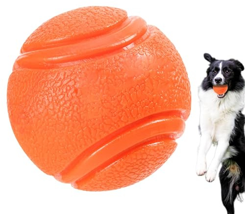 Hundträningsboll, interaktiv hundleksak – studsig husdjursboll, valp tuggleksak, interaktiv hundleksak, hund tuggboll, flytande hundboll, hämtboll för inomhus- och utomhusbruk