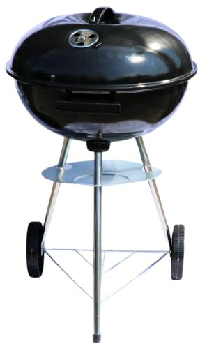 Barbecue sferico a carbonella Ø 44 cm – Robusto, mobile, per giardino o terrazza. Cottura diretta/indiretta, facile da usare, ideale per grigliate all’aperto con sapore autentico.