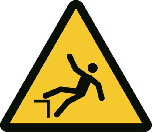 Warnung vor Absturzgefahr Kunststoffschild Ø 20 cm (wetterfest)