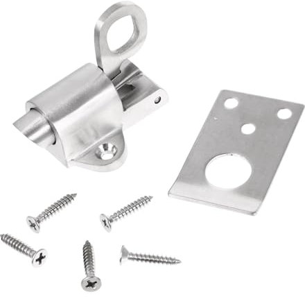Hemobllo Verrou De Porte Métal Loquet à Ressort Verrou De Sécurité Pour Maison Antirouille Et Serrure Simple Et Facile à Installer