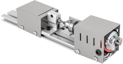 Mini Drehbank 220V, Hochleistungs-Mini-Drehmaschine, Drechselmaschine Spindeldrehzah 4000–9000 U/min, 96 W für Hobbyisten, Holzbearbeitung, Handwerk