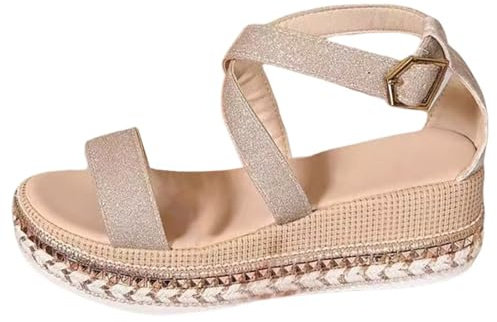 Generico Sandali Da Trekking Donna Di Tendenza Ideale Per Sandalo Da Passeggiata Ciabatte Da Festa Senza Tacco Scarpe Sandali Donna Comodi
