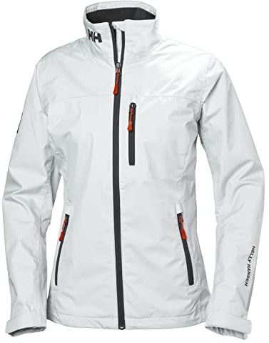 Helly-Hansen Women's Crew Waterproof Windproof Breathable Sailing Jacket, 002 White, XXX-Large