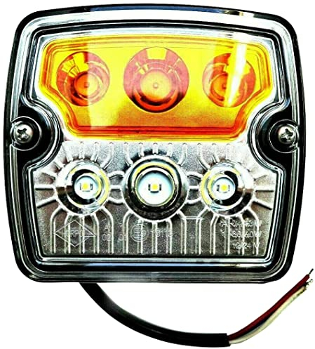 MelTruck Feu de position clignotant LED 12 V 24 V pour remorques, camions, voitures, camping-cars, caravanes, tracteurs, pelleteuses, etc.