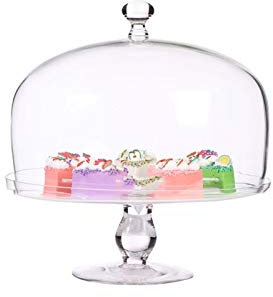 XOOPIT Lebensmittelabdeckungen, Spritzschutz, Kuchenständer, Arbeitsplatte, Dessert-Aufbewahrungsregale, transparentes Glas, Brotteller, staubdicht, frischhaltend, Kuppelabdeckung, Lebensmittel-Server