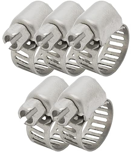 Lumonic 5x 8-12mm fascetta stringitubo in acciaio inox V2A 201 I regolabile per avvitamento I per tubi flessibili lavatrice auto casa giardino