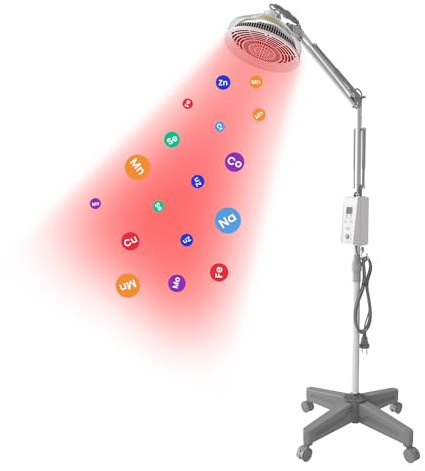 YUNCHI TDP and Infrared Red Light Therapy with Base, 2 in 1 Infrared Heat Lamp Device with 275W Bulb