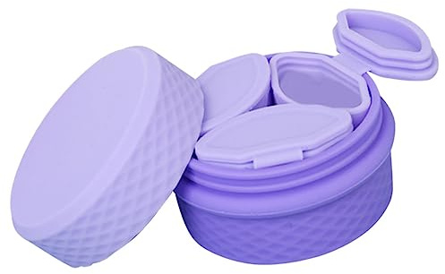 FOMIYES Set de Pot de Voyage en Silicone pour Cosmétiques avec Cuillère et Compartiments