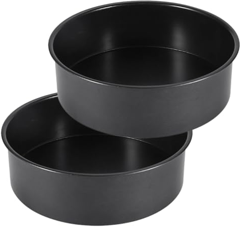 IVEOPPE Stampi da Forno Rotondi, Teglia da Forno Rotonda 15 cm, Con Rivestimento Antiaderente, Adatti per Torte, Brownies, Torte, Lasagne (2 Pezzi)