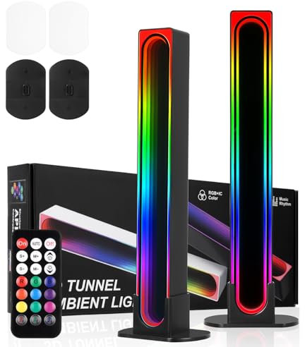 RGB Barra de Luz Smart,Luces LED para Juegos con 16 Millones Color Lámpara Gaming Sincronizada Música App Remoto Control Iluminación Ambiente Retroiluminación Decoración Interior
