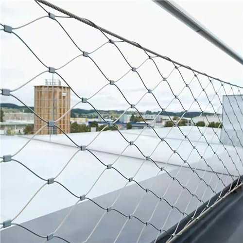 Red de seguridad flexible de malla de acero inoxidable, protección duradera contra caídas para balcón de gran altitud, barrera de animales, solución de seguridad para jardín