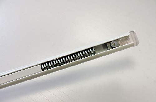 BACCHETTA A MOLLA DIAMETRO 13 MM. ALLUMINIO VERNICIATO BIANCO ESTENSIBILE CM. 39-60