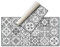 Alfombra Vinílica Hidráulica (80 x 40 cm, Negro-Gris) - Distintos colores y tamaños - Alfombra Cocina, baño, salón Comedor - Antideslizante - Alfombra Dormitorio - Goma esponjosa y Suelo PVC