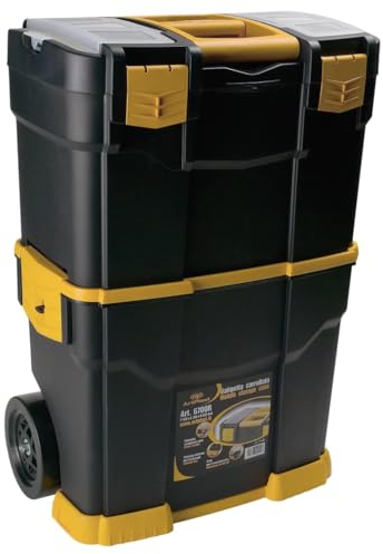 vidaXL Cassetta degli Attrezzi con Ruote 460x280x677 mm in PP