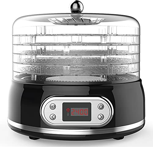 Essiccatore per alimenti, verdura e frutta, essiccatore per frutta, essiccatore elettrico per alimenti con timer e controllo della temperatura