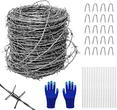 Alambre de apilamiento 1.8 mm x 10 m (32.8 pies), Alambre de artesanía de 4 Puntos de Calibre 18, Malla de Alambre galvanizado, Ideal para Jardines de balcón o artesanías, cercas de Alambre, etc.