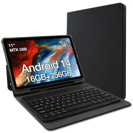 AGM PAD P2 Android 14 Tablet mit Tastatur (2024), 16GB+256GB/2TB, 11 Zoll FHD Display,G99, Dual SIM, 50MP+8MP/Widevine L1/GPS/Kompass/OTG