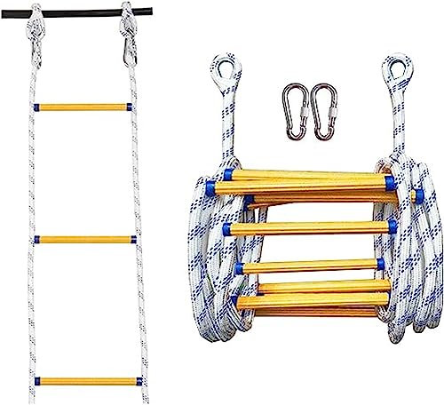 BLYXINVORA Sicherheitsleiter, Strickleiter, Feuerleiter, Strickleiter, Sicherheits-Evakuierungsleiter, schnell einsetzbar/L 5M