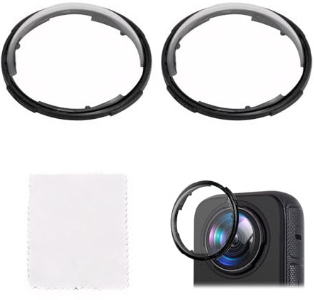 HAFRILY Lot de 2 protections d'objectif de qualité supérieure pour Insta360 x4, Insta 360 - Rotatif à 360° - Anti-rayures - Accessoire de protection d'objectif standard avec chiffon de nettoyage