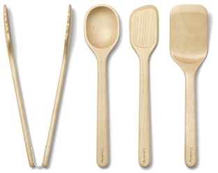 Caraway 4-Piece Mini Wooden Kitchen Utensils Set for Cooking