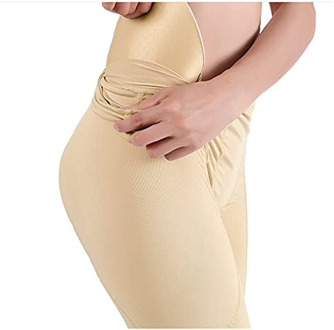 LYGXWJFC S-6XL Shapewear för kvinnor Magkontrolltrosor med avtagbar höftstoppad rumpalyftare Lår Slimmer BoyShort (Färg: Beige, Storlek: M/Medium)