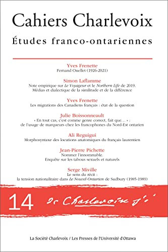 Cahiers Charlevoix 14: Études franco-ontariennes