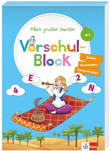 Klett Mein großer bunter Vorschul-Block: ab 5 Jahren, Zahlen, Buchstaben, Konzentration