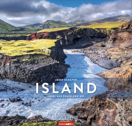Island Kalender 2026 - Insel aus Feuer und Eis: Wandkalender XXL mit 12 atemberaubenden Fotos von Islands Gletschern, Vulkan-Landschaften und ... 48 x 46 cm (Reisekalender Weingarten)