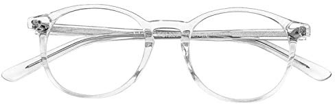 ZENOTTIC Montura de Gafas Redondas de Acetato para Hombres Mujeres Lente Transparentes