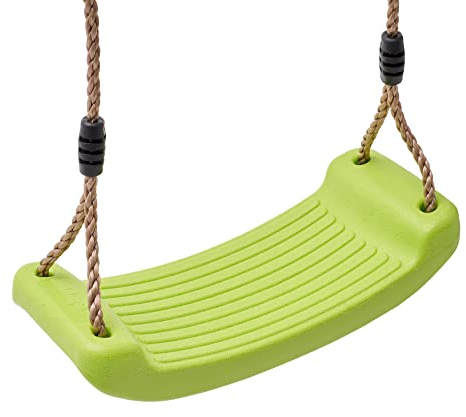 Balançoire, Aire de jeux, Siège Antidérapant, Balançoire en plastique, Planche à bascule (Vert pomme)
