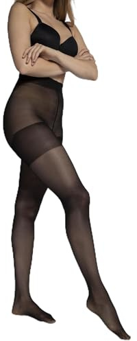 Ulla Popken Damen Strumpfhose, 20den, Xceptionelle Strumpfhose Schwarz 60-62