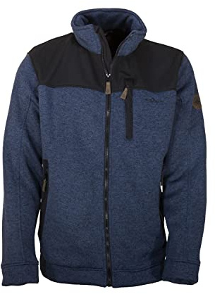Blue Wave Herren Fleecejacke Fabrizio - Strickjacke Fleece Jacke mit Softshell-Besatz