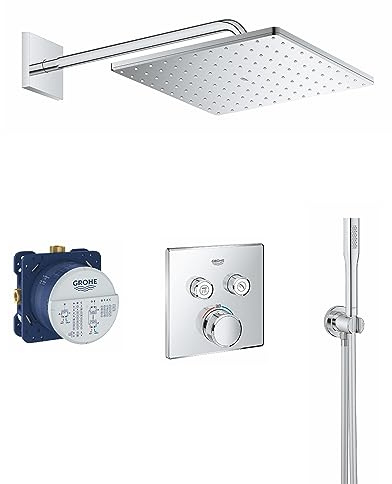 GROHE Grohtherm Cube Smartcontrol Mono Rainshower 310 Thermostat Shower Installation Set Cube, Chrome