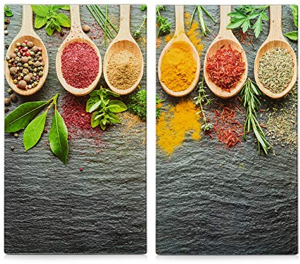 Herdabdeckplatten Set Schneideplatten Spices Spritzschutz Zeller