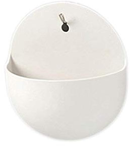 Cesta Colgante Colgar de la Pared Tiesto decoración de la Pared Cesta Colgante Cesta de la Flor Colgante de Pared de Tiesto (Color : Bianco, Size : 13.5 * 12cm)